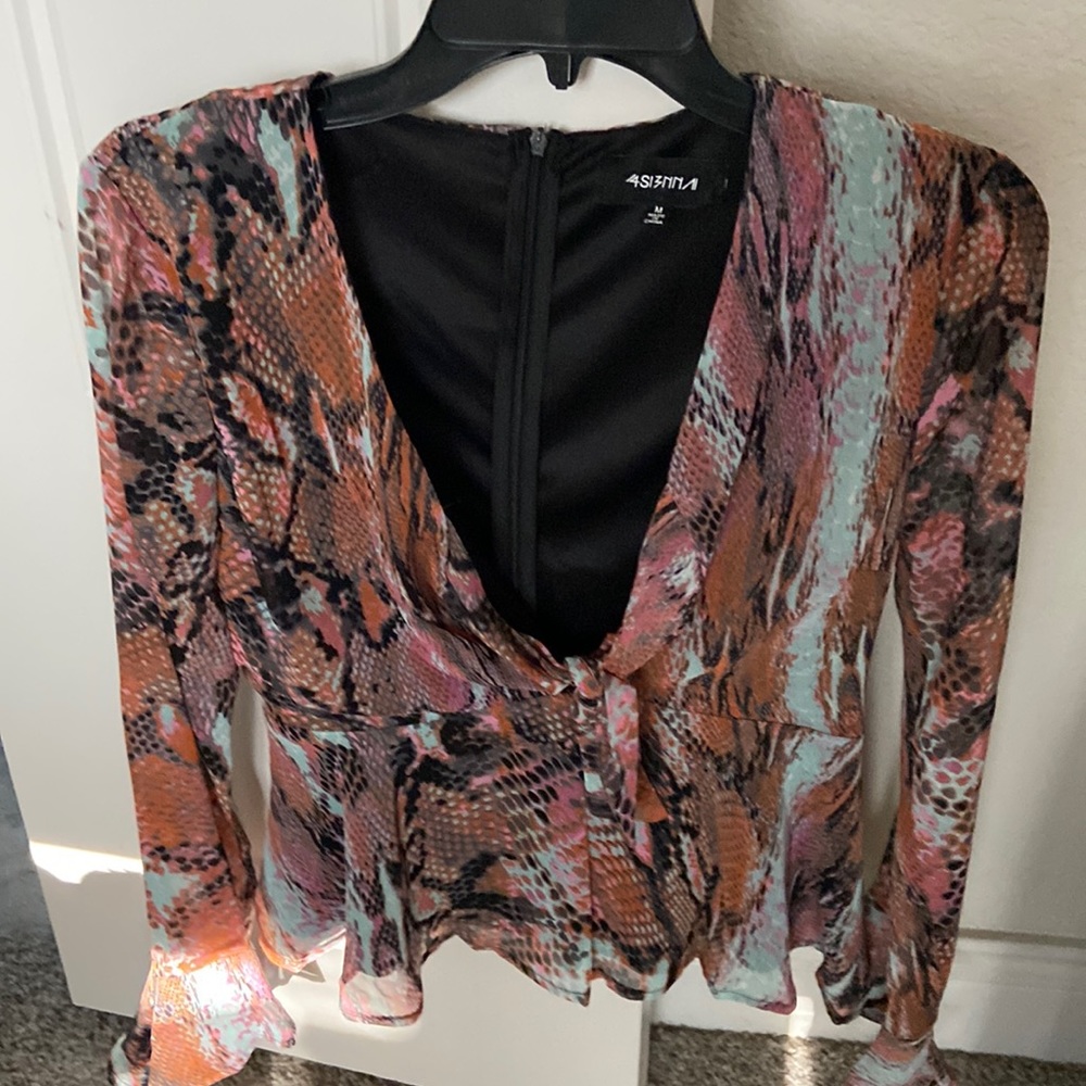 4SI3NNA Blouse Python print